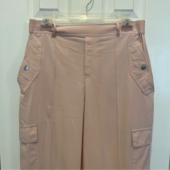 Athleta Vienna Cargo Light Pink Athleisure Elastic Waist Pants Sz 10 - Picture 2 of 10